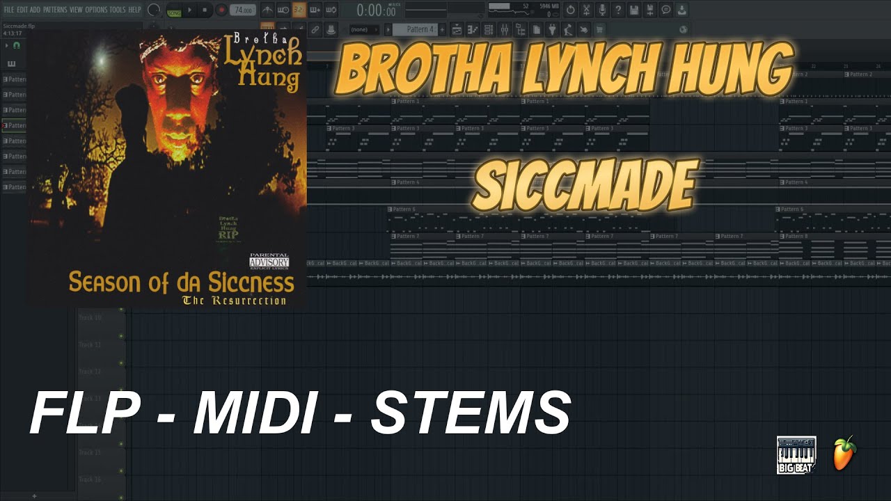 Brotha Lynch Hung -Siccmade (FL Studio Remake) FLP + MIDI + STEMS