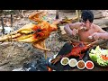 Grilled Muscovy Duck BBQ eating with 4 Spice Sauces Recipe - Cooking Duck BBQ 2hours get Juicy Meat