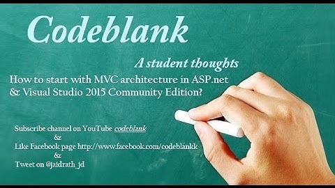 Start with MVC Architecture in ASP.net using Visual Studio 2015