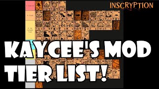 ALL CARDS Tier List! | Inscryption Kaycee's Mod