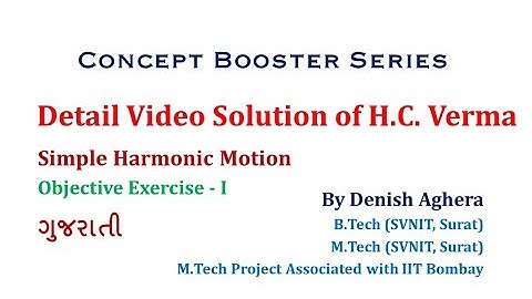 HC Verma Simple Harmonic Motion Objective - I Solution