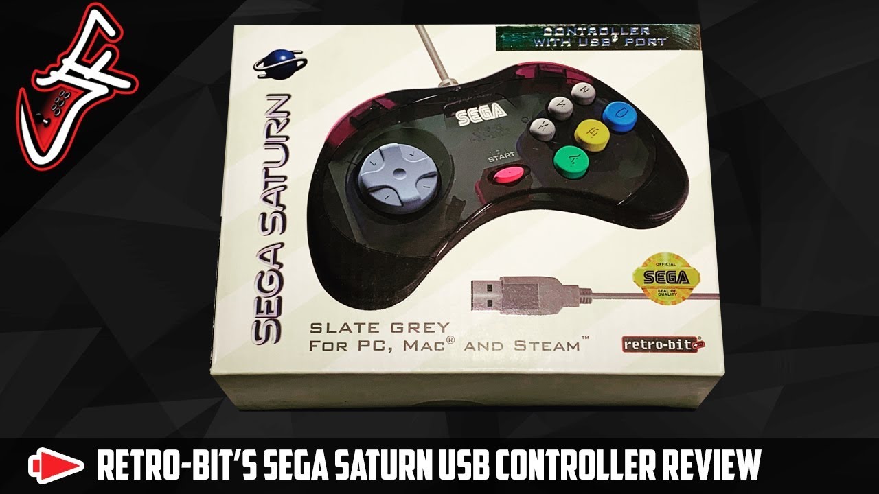 Retro-Bit Official Sega Saturn USB Controller Pad (Model 2) for Sega  Genesis Mini, PS3, PC, Mac, Steam, Switch - USB Port (Slate Gray)