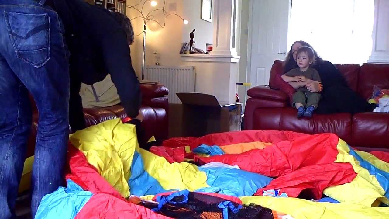 Danny's new bouncy castle indoors