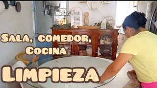LIMPIANDO LA CASA SALA/COMEDOR Y COCINA!!!