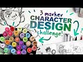 SEND HELP!? | 3 Ohuhu Marker Character Design Challenge