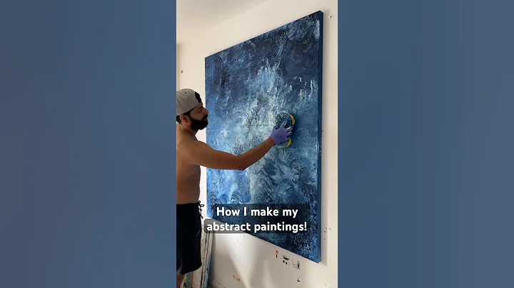 A simple technique using a sponge to make this #abstractpainting #abstractart #abstract