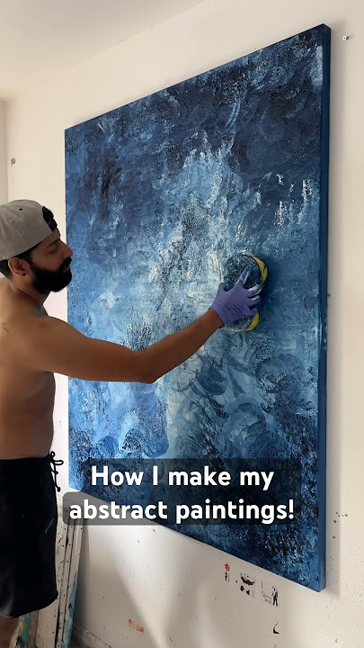 A simple technique using a sponge to make this #abstractpainting #abstractart #abstract