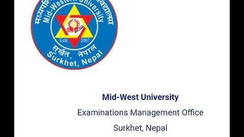 How to fill Mid-western University online exam form