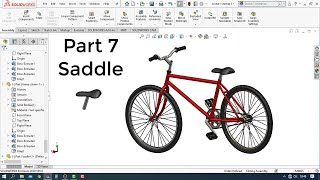 Solidworks Tutorial # How to Make a Bicycle Design Part 7 / sadle