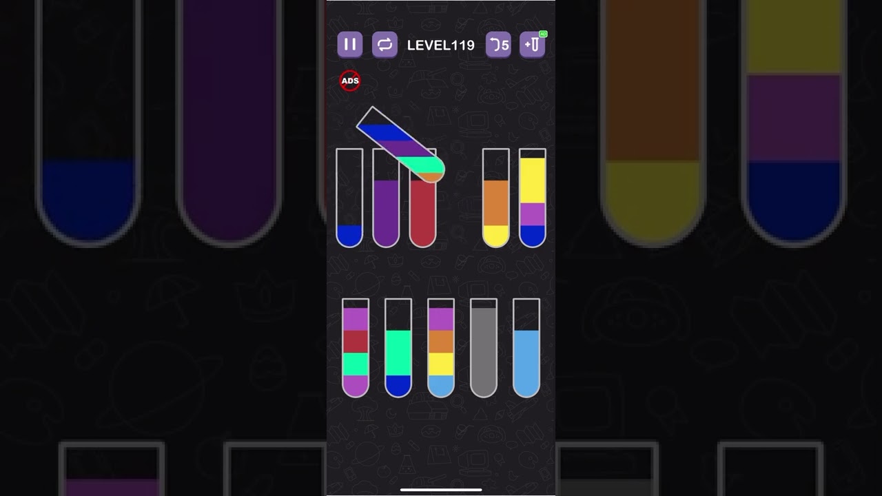 Water sort puzzle level 119