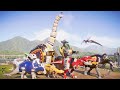 JWE2 Mech Mod: Dinosaur Zords - Titanus, Dragonzord, Tyrannosaurus Battle and Rampage