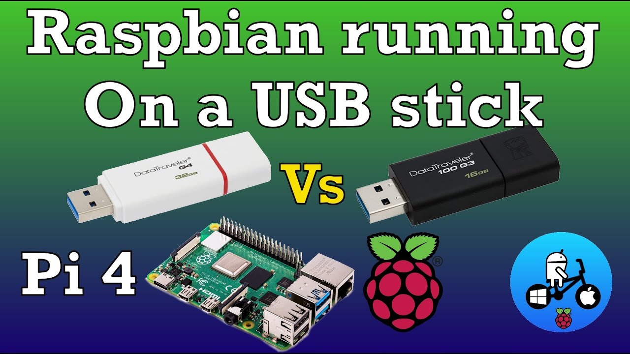 stick running Raspbian. test. Raspberry Pi 4. - YouTube