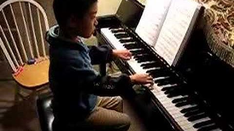 Oliver playing Sonatina in Classic Style by James Bastien