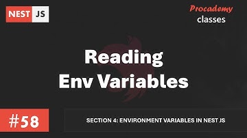 #58 Reading Environment Variables | Environment Variables in Nest JS | A Complete Nest JS Course