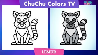 Easy Lemur Drawing for Beginners | Step by Step with ChuChu Colors TV