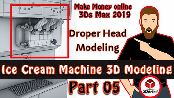 Ice Cream machine 3D Modeling Part 5, Make Money online, 3Ds Max