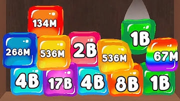 Merge Cube 2048 3D - ASMR Gameplay (Cubes Math, Level Up NumberBlocks Jelly Balls) Part 059