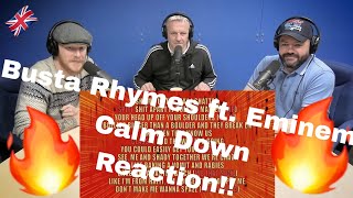 Busta Rhymes ft. Eminem - Calm Down REACTION!! | OFFICE BLOKES REACT!!