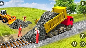 Train Track Builder Simulator - City Construction JCB Game 3D - Android Gameplay #2