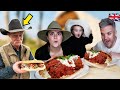 Brits try cheesy meatball sub sandwiches with easy homemade marinara sauce for the first time