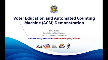 Voter Education and Automated Counting Machine (ACM) Demonstration