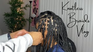 Knotless Braids Vlog | Hair By Toni My Bestie!