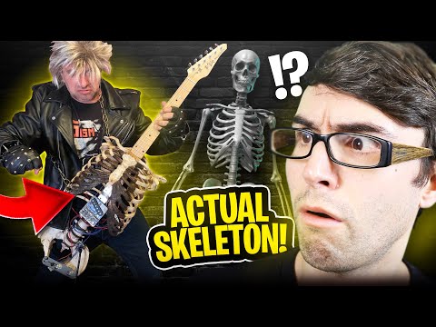 A Guitar Made Out of ACTUAL Skeleton?