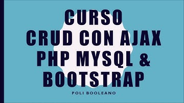 Crud 0: AJAX PHP MYSQL & BS (BBDD)
