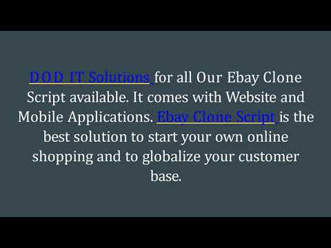 Best Ebay Clone Script -  DOD IT Solutions