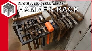 How to make a metal hammer rack without a welder