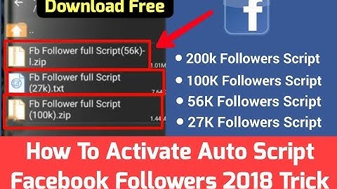 How To Use Facebook Followers Scripts / Download All Followers Scripts Free