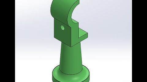SOLIDWORKS  Example  11 Hand Rail Column  ( column)extrude  revolve hole wizard thread