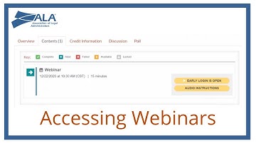 Accessing ALA Webinars