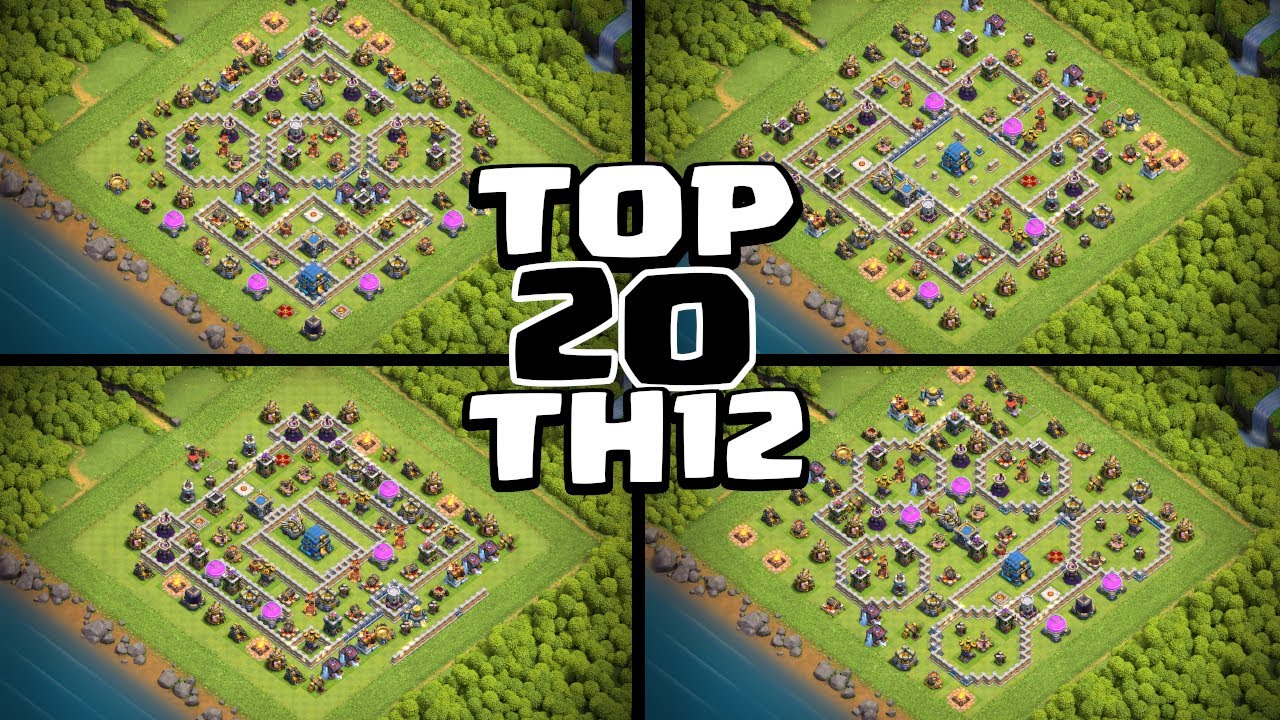 NEW BEST TH12 Base With Copy Link (TOP 20) - TH12 Trophy/War Base...