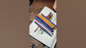 Sorting Unsorting Pencils - ASMR Coloring Drawing (No Talking) 003 | ASMR Triggers #Shorts