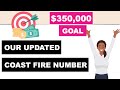 Our updated coast fire number  350000 goal  early retirement