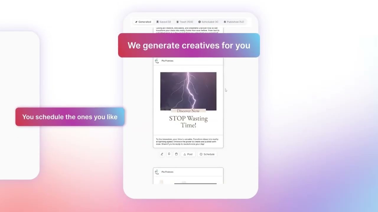 99% Done For You social media content creation and management