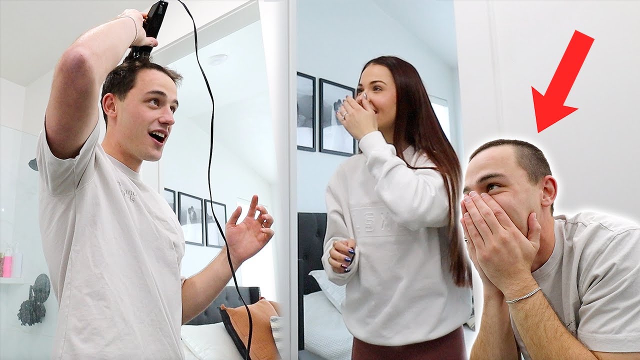 I SHAVED MY HEAD WITHOUT MY WIFE KNOWING!! *HER REACTION*
