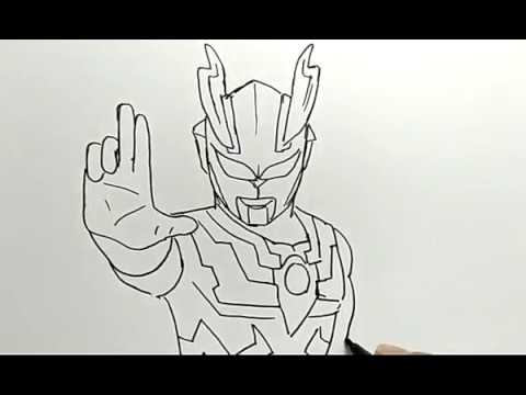 cara menggambar ultraman  how to draw ultraman  YouTube