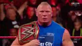 Brock Lesnar destroy “Miz TV   WWE RAW 7 August 2017Trim