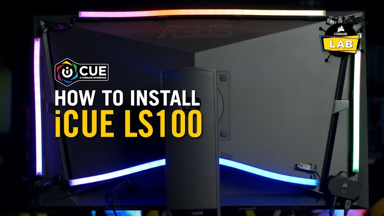 How Install CORSAIR iCUE LS100 Strip Starter - YouTube
