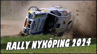 Rally Nyköping 2024 - Rullningar, Crasher, Avåkningar & Häftig bilåka!