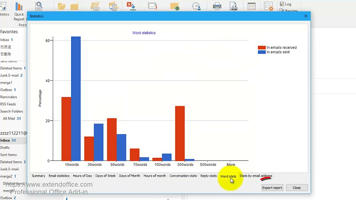 Quickly Statistic And Count Emails/Items In Outlook