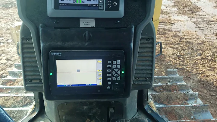 Trying to finish grade a building pad with D6K2 & trimble 2D laser system.(Video #1)