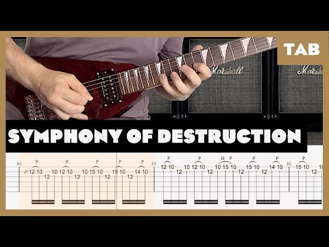 Symphony of Destruction Megadeth Cover | Guitar Tab | Lesson | Tutorial