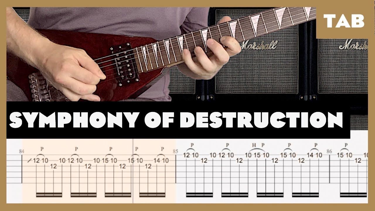 megadeth symphony of destruction guitar pro tab download