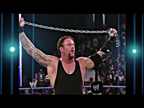 أندرتيكر يدمر بيغ شو العملاق وبروك ليسنر مباراة قوية عرض سماك داون 2003 HD