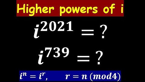 Calculating higher powers of i