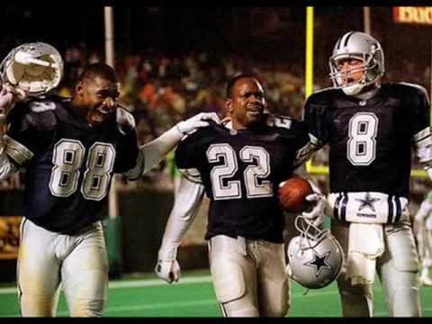 A tribute to the most dangerous, and most thrilling trio in the history of the NFL, Troy Aikman, Emmitt Smith, and Michael Irvin, whose combined efforts helped win three(almost 4) Super Bowls. Troy Aikman- 1989-2000, HOF Michael Irvin- 1988-1999, HOF Emmitt Smith- 1990-2004, All Time NFL Rushing Leader, soon to be HOF member. Music by Bill Conti.