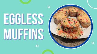 Eggless Birthday Cake Muffins